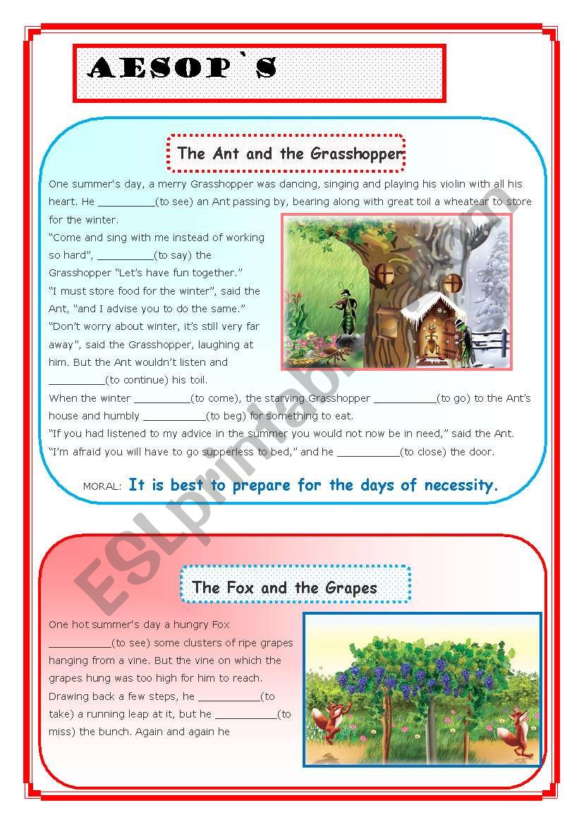 PAST SIMPLE - AESOP`S FABLES- Part 1